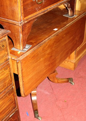 Lot 1265 - A circa 1830s mahogany round cornered drop...