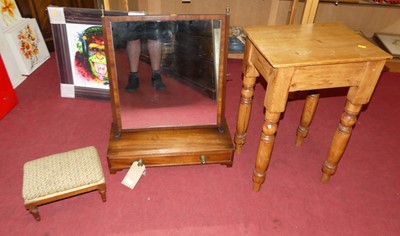 Lot 1266 - A 19th century mahogany square swing dressing...