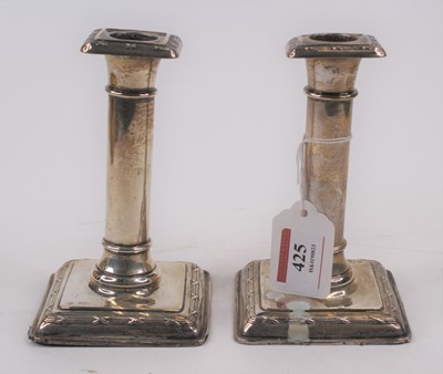 Lot 425 - A pair of Edwardian filled silver table...