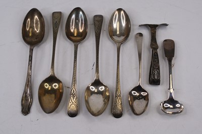 Lot 426 - A collection of loose silver flatware, to...