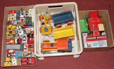 Lot 655 - A collection of toys to include a model Massey...
