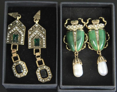 Lot 356 - A pair of Art Deco style gilt metal and paste...