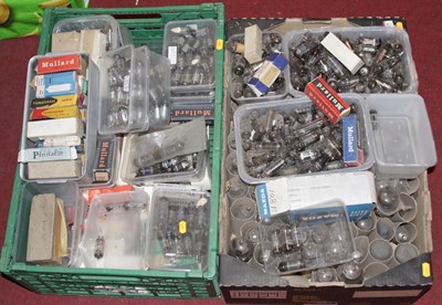 Lot 625 - Two boxes of vintage glass valves and tubes