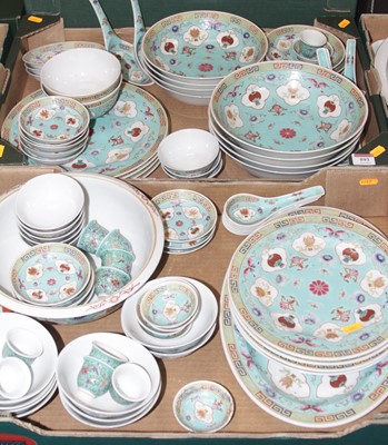 Lot 593 - A Chinese porcelain part dinner service,...