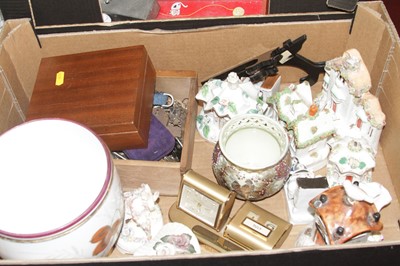 Lot 590 - Two boxes of miscellaneous items, to include...