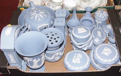 Lot 588 - A collection of Wedgwood Blue Jasper wares