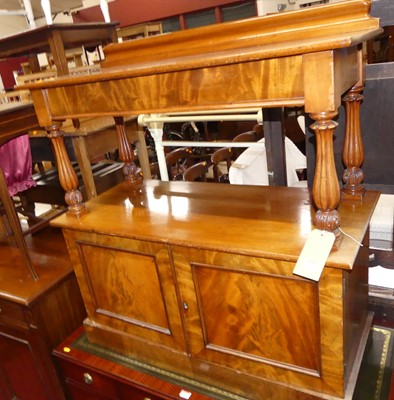 Lot 1284 - A mid Victorian mahogany ledgeback buffet...