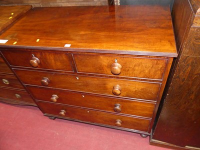 Lot 1290 - A circa 1840s mahogany square front chest of...