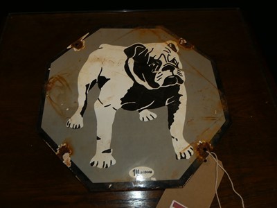 Lot 1291 - An enamel on metal octagonal wall mounted ...
