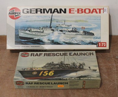 Lot 564 - An Airfix 1:72 scale German E-Boat model kit;...