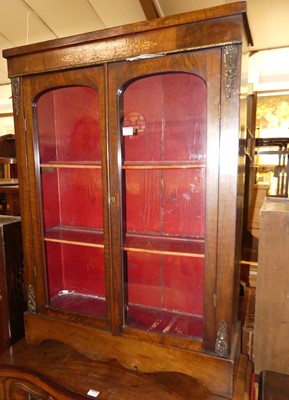 Lot 1307 - A mid Victorian figured walnut inlaid and...
