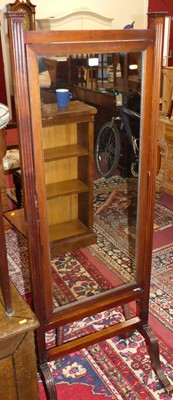 Lot 1325 - An early 20th century mahogany cheval mirror,...