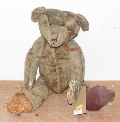 Lot 557 - A vintage blond mohair teddy bear, having...