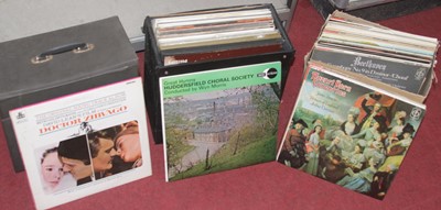 Lot 552 - Three boxes of vintage records to include...