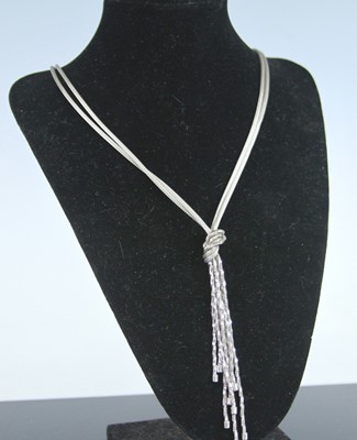 Lot 377 - A contemporary silver double fine snakelink...