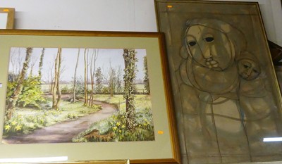 Lot 1002 - Wendy Beck - Landscape, watercolour, signed...