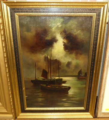 Lot 1006 - Late 19th century school - Harbour scene at...