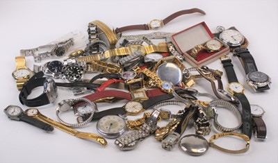 Lot 448 - A collection of wrist watches to include a...