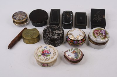 Lot 449 - Four 19th century black lacquered papier mache...