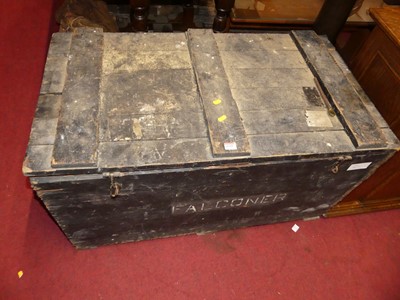 Lot 1335 - An early 20th century stained and planked pine...