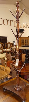 Lot 1337 - A mid-Victorian mahogany tiered hall tree,...
