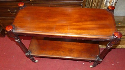 Lot 1351 - A mid-Victorian mahogany rectangular two-tier...