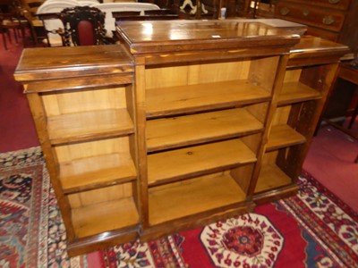 Lot 1374 - A circa 1900 laburnum breakfront freestanding...