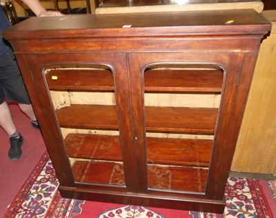 Lot 1375 - A Victorian mahogany double door glazed...