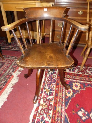 Lot 1377 - An early 20th century elm and beech ring...