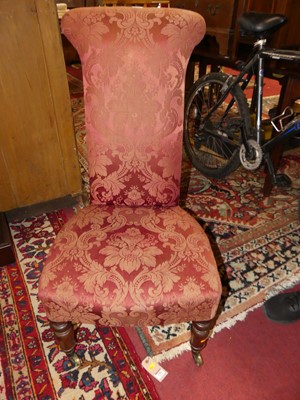 Lot 1380 - A mid-Victorian mahogany framed and red floral...