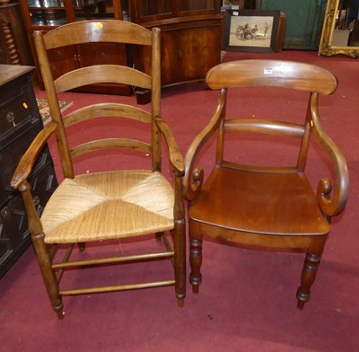 Lot 1386 - A Victorian mahogany barback panelled seat...