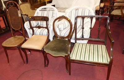 Lot 1387 - A collection of various 19th century chairs,...