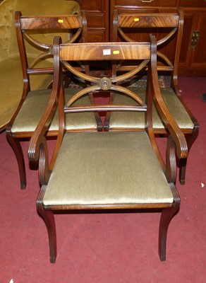 Lot 1397 - A set of six contemporary mahogany barback...