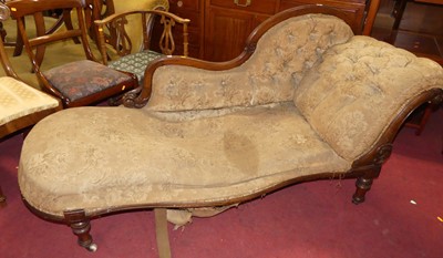 Lot 1399 - A Victorian mahogany framed and floral...