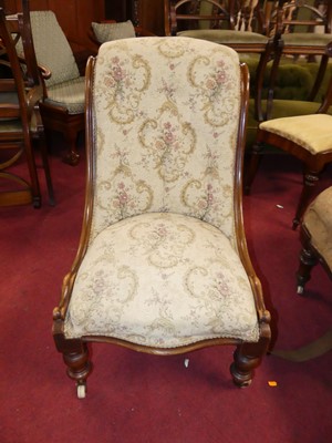 Lot 1400 - A mid-Victorian mahogany framed and cream...