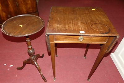 Lot 1431 - A 19th century mahogany drop flap single...