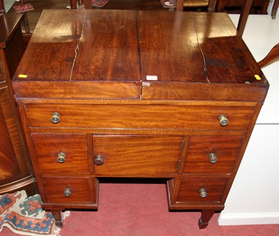 Lot 1465 - A 19th century mahogany gentleman's wash stand,...