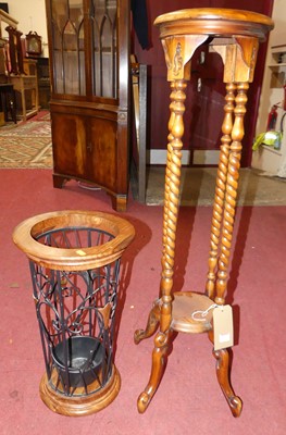 Lot 1467 - A contemporary cherrywood circular two-tier...