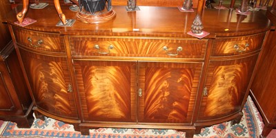 Lot 1468 - A reproduction mahogany, flame mahogany and...