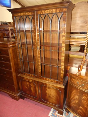 Lot 1469 - A contemporary mahogany and flame mahogany...