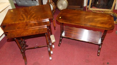 Lot 1470 - A contemporary flame mahogany and cross banded...