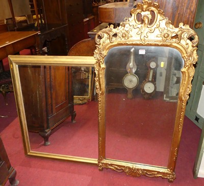 Lot 1476 - A 19th century carved floral gilt wood framed...