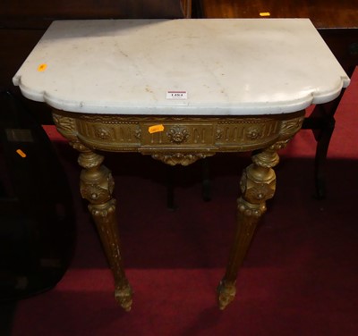 Lot 1484 - A 19th century French gilt wood and white...