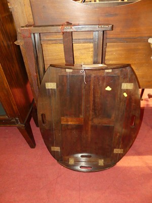 Lot 1485 - A mahogany and flush brass hinged butler's...