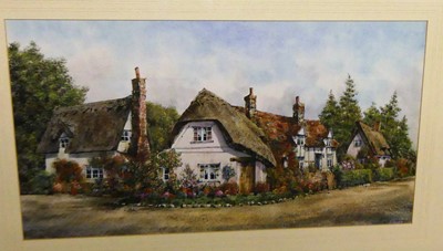 Lot 1018 - R Siger - Finchingfield, ink and watercolour,...