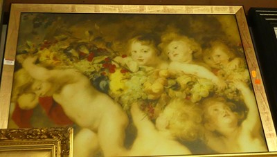 Lot 1019 - After the Old Masters, Cherubs, lithograph on...