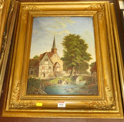 Lot 1048 - Arisser - Laundry women on the riverbank with...