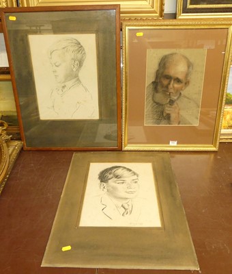 Lot 1061 - Michael Ford - Portrait of a young boy,...