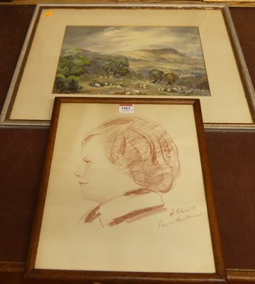 Lot 1062 - EJ Tindor - View of Pen Hill, Yorkshire,...