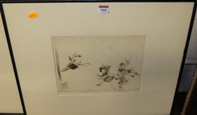 Lot 1068 - Eileen A Soper - The Flying Swing, drypoint...